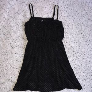 Gold detailed Little black dress